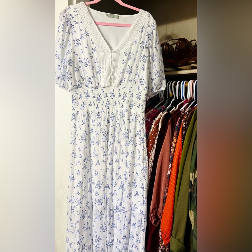 White Floral Dress